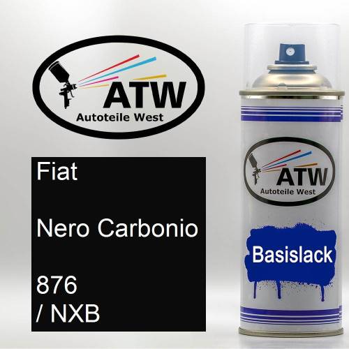 Fiat, Nero Carbonio, 876 / NXB: 400ml Sprühdose, von ATW Autoteile West.
